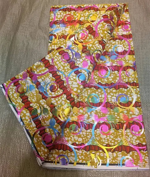 Premium 100% Cotton African Wax Print Fabric – 6 Yards Ankara Cloth for Dresses (Grand Sepur)