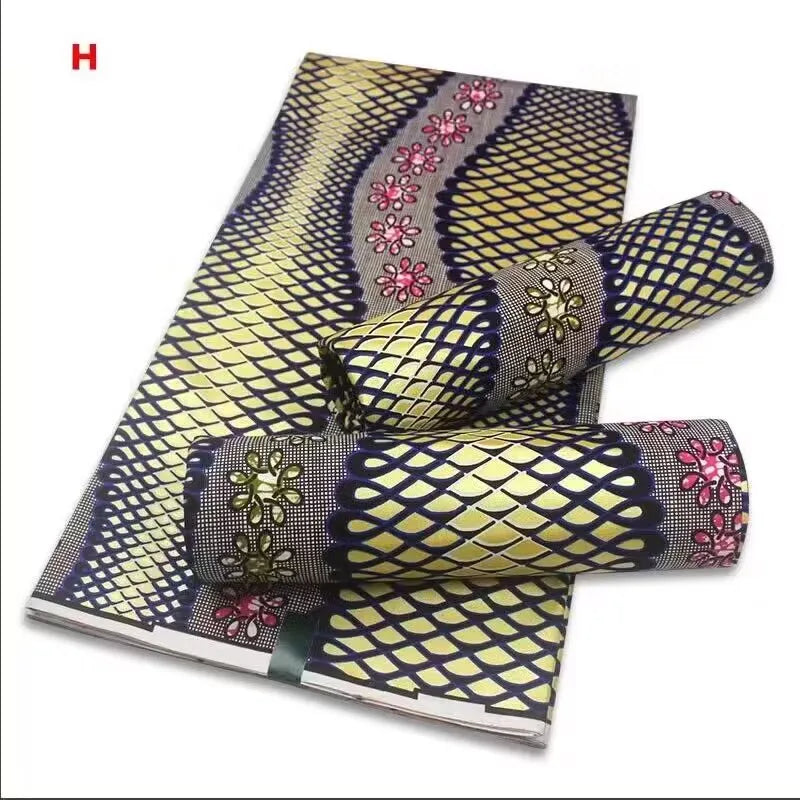 Premium 100% Cotton African Wax Print Fabric – 6 Yards Ankara Cloth for Dresses (Grand Sepur)