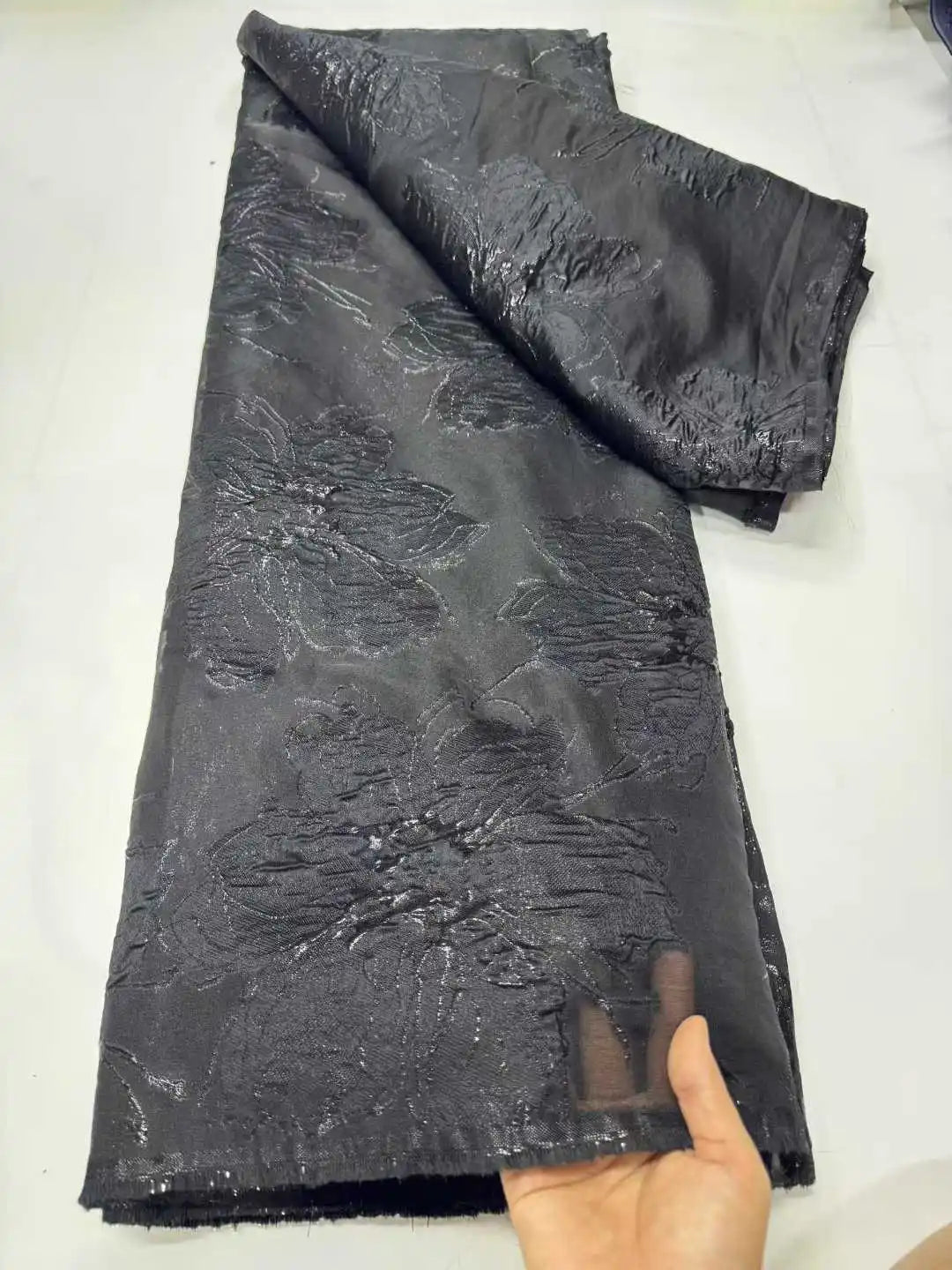 2025 Nigerian Jacquard Lace Fabric – 5 Yards African Embroidered Brocade for Asoebi & Party Dresses