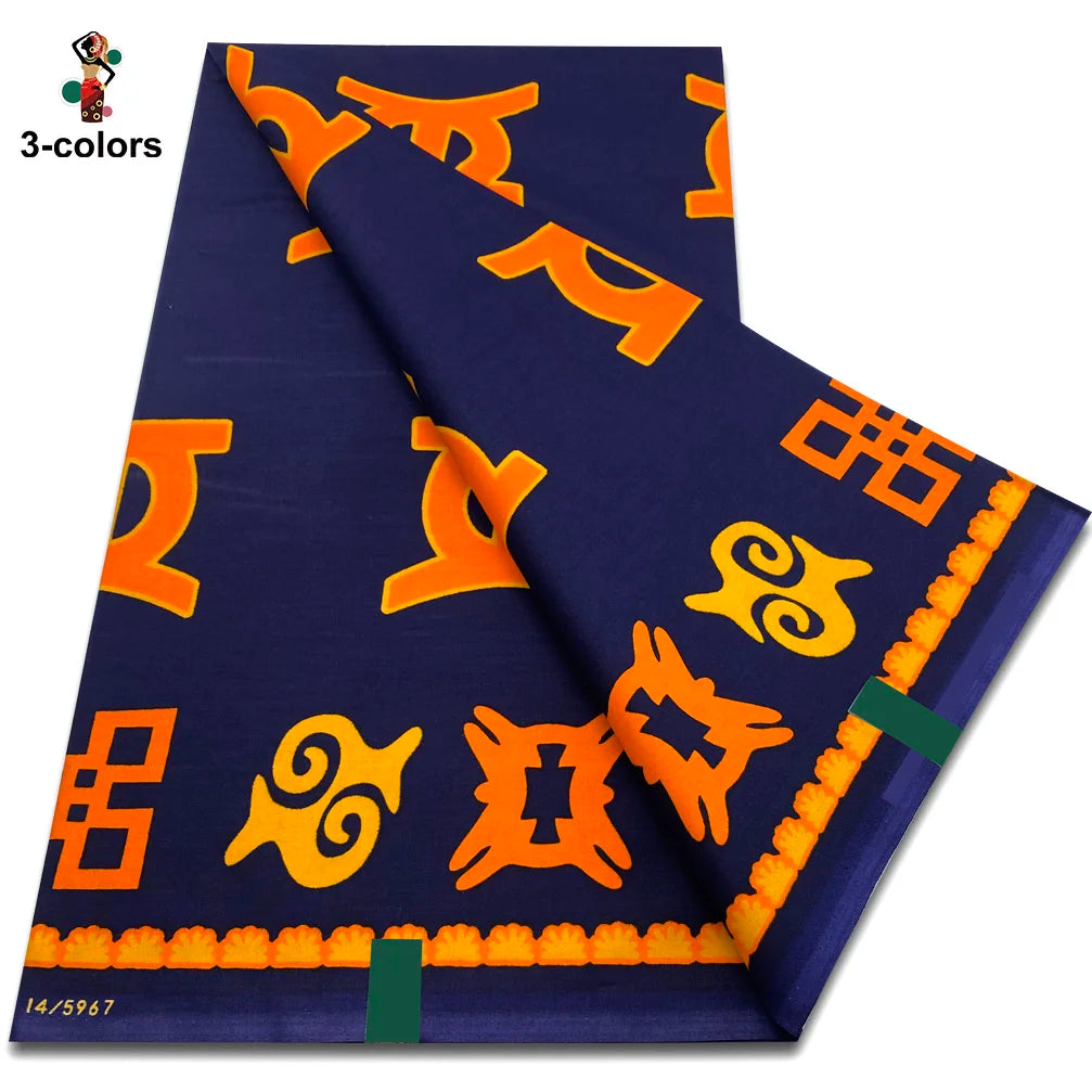 Premium Ankara Wax Print Fabric – 6 Yards of 100% Cotton (Veritable Real Dutch Pagne)