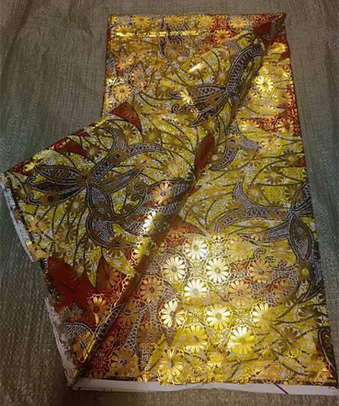 Premium 100% Cotton African Wax Print Fabric – 6 Yards Ankara Cloth for Dresses (Grand Sepur)