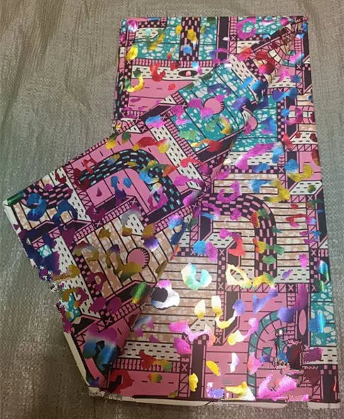 Premium 100% Cotton African Wax Print Fabric – 6 Yards Ankara Cloth for Dresses (Grand Sepur)