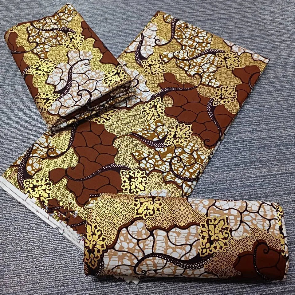 Premium African Ankara Wax Print Fabric – 6 Yards 100% Cotton Cire Finish