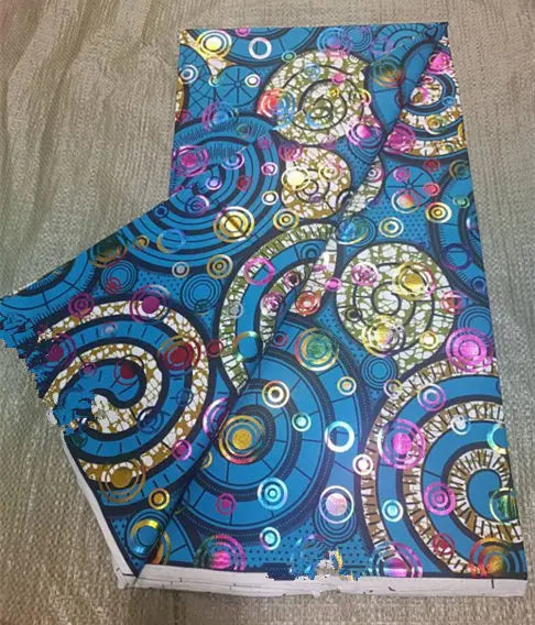 Premium 100% Cotton African Wax Print Fabric – 6 Yards Ankara Cloth for Dresses (Grand Sepur)