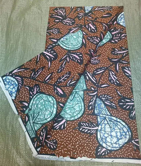 Premium 100% Cotton African Wax Print Fabric – 6 Yards Ankara Cloth for Dresses (Grand Sepur)