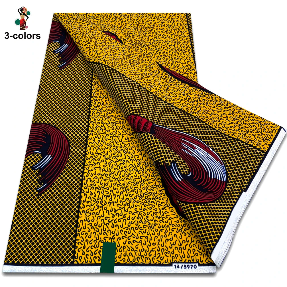 Premium Ankara Wax Print Fabric – 6 Yards of 100% Cotton (Veritable Real Dutch Pagne)