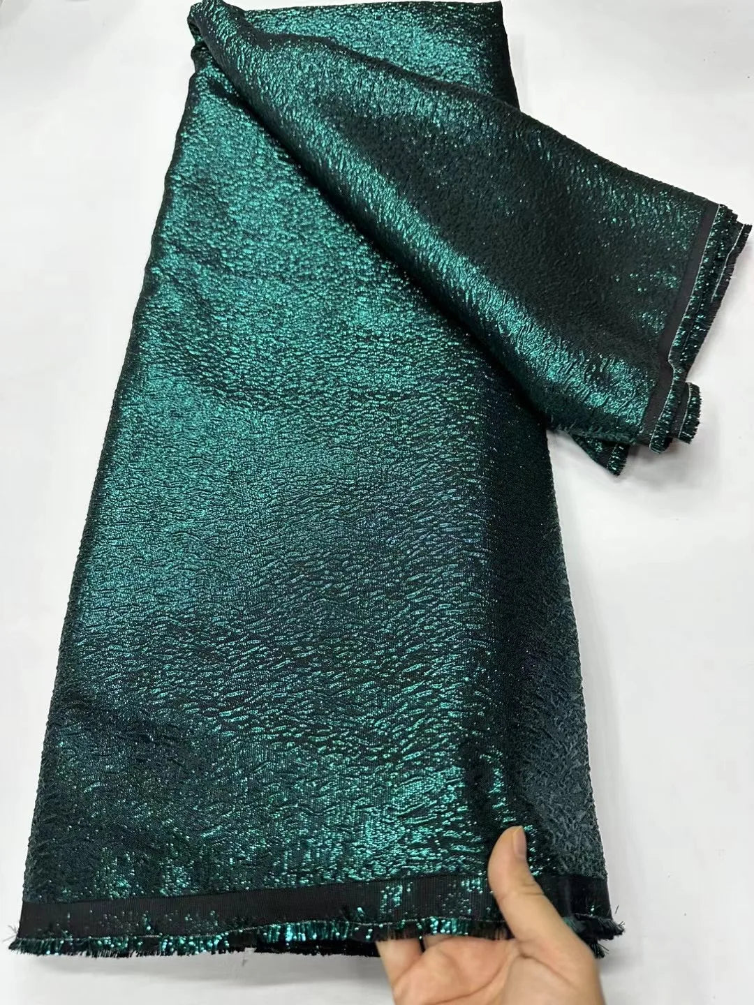 2025 African Jacquard Lace Fabric – 5 Yards High-Quality French Net Organza Brocade for Wedding & Party Dresses