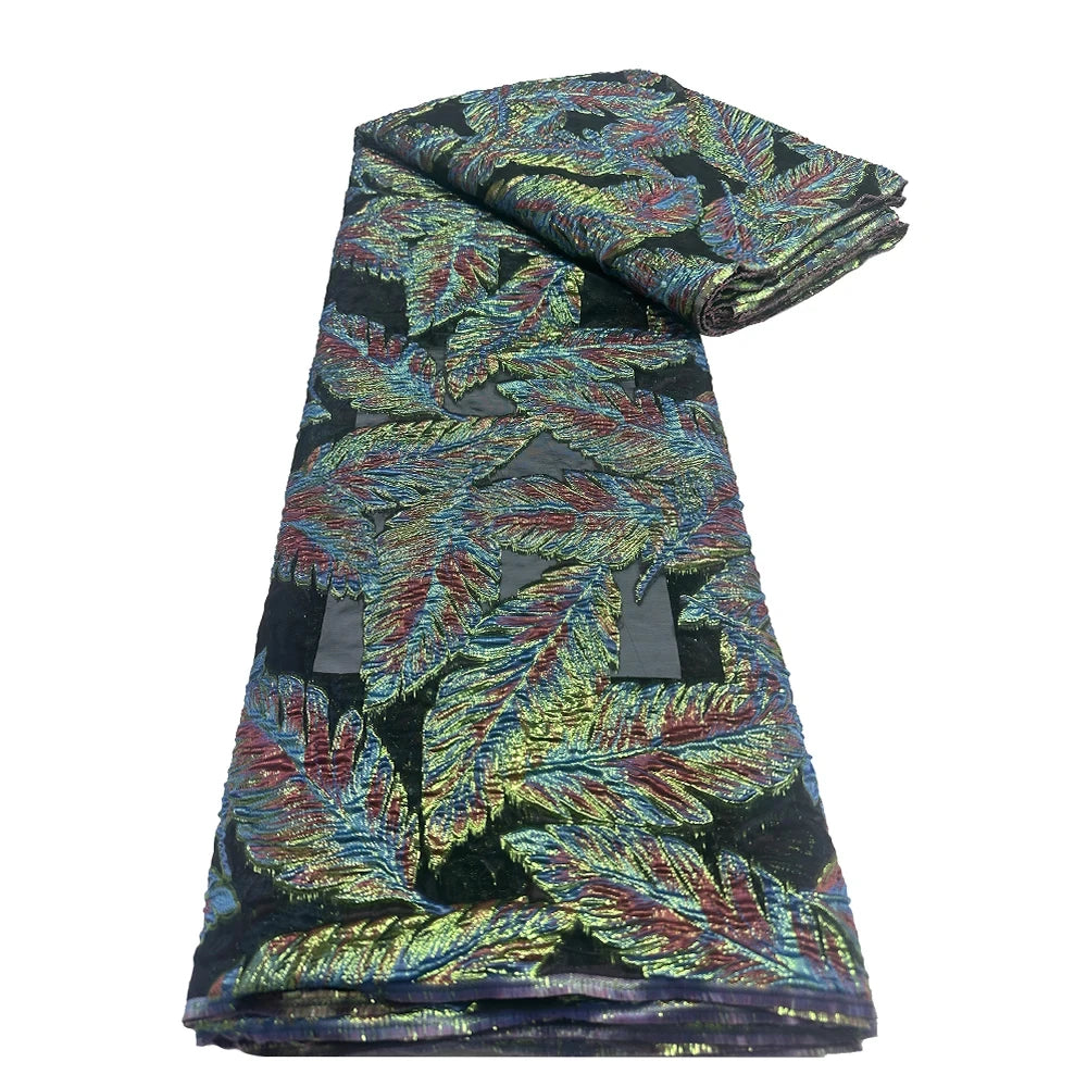 2025 African Brocade Lace Fabric – High-Quality Nigerian French Jacquard Embroidery for Dresses
