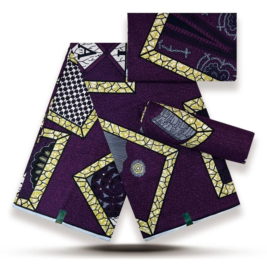 Premium African Wax Print Fabric – 6 Yards 100% Cotton Ankara