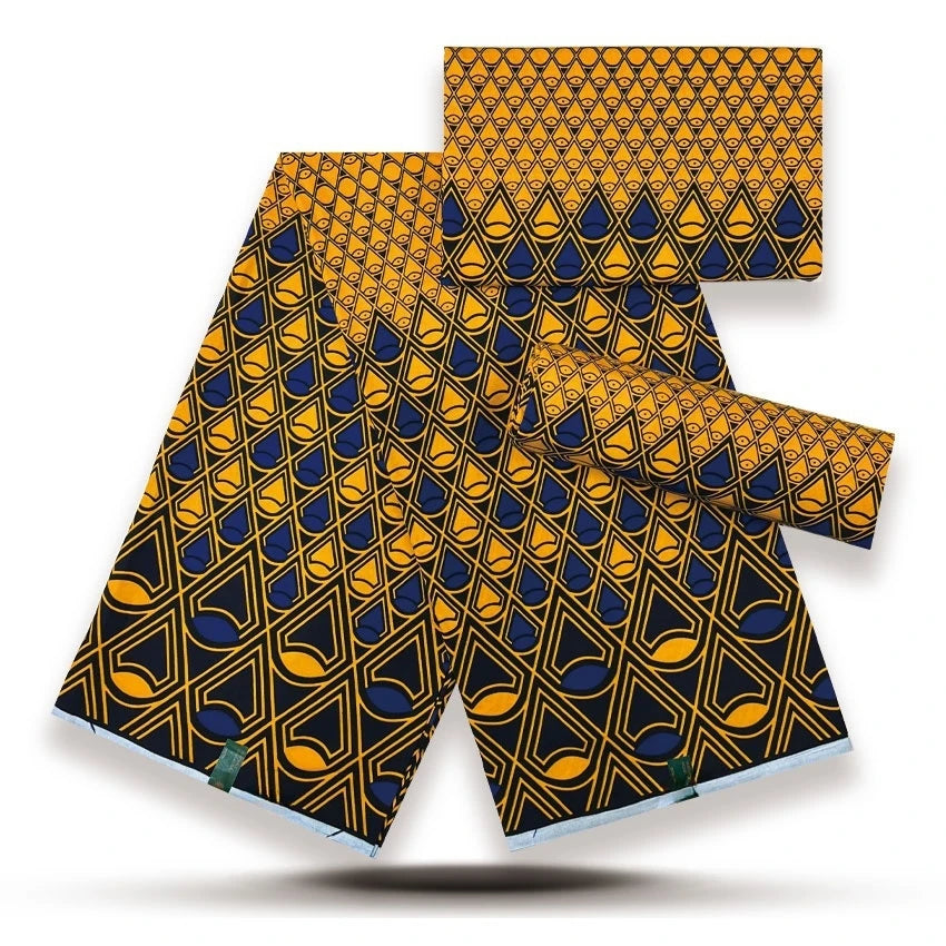 Premium African Wax Print Fabric – 6 Yards 100% Cotton Ankara