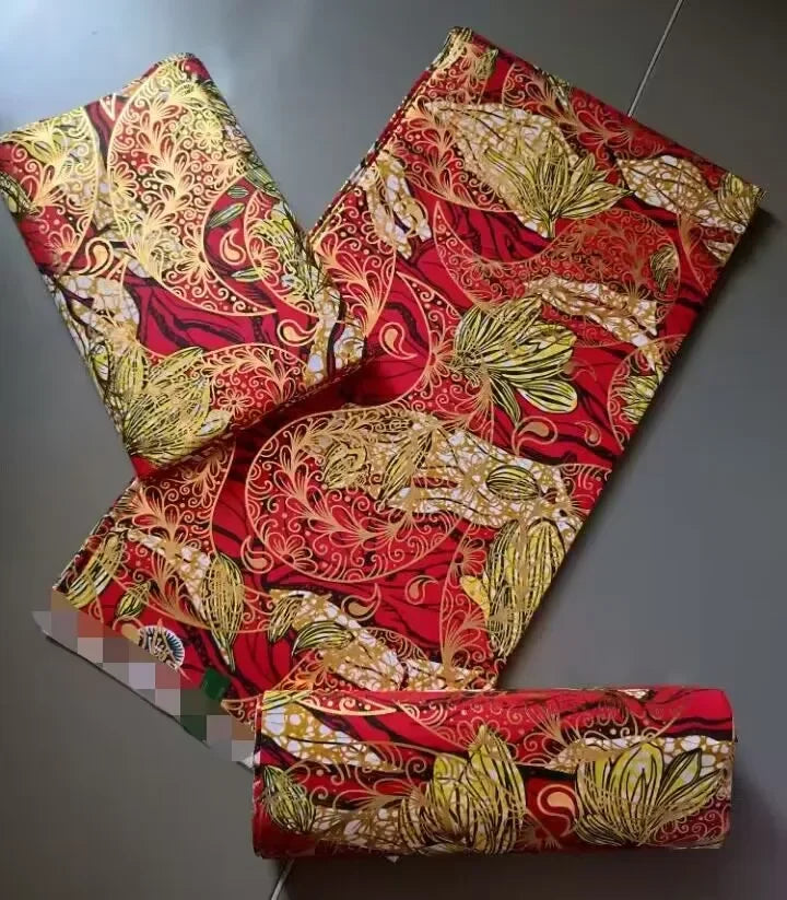 Premium African Ankara Wax Print Fabric – 6 Yards 100% Cotton Cire Finish