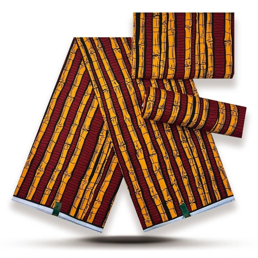 Premium African Wax Print Fabric – 6 Yards 100% Cotton Ankara