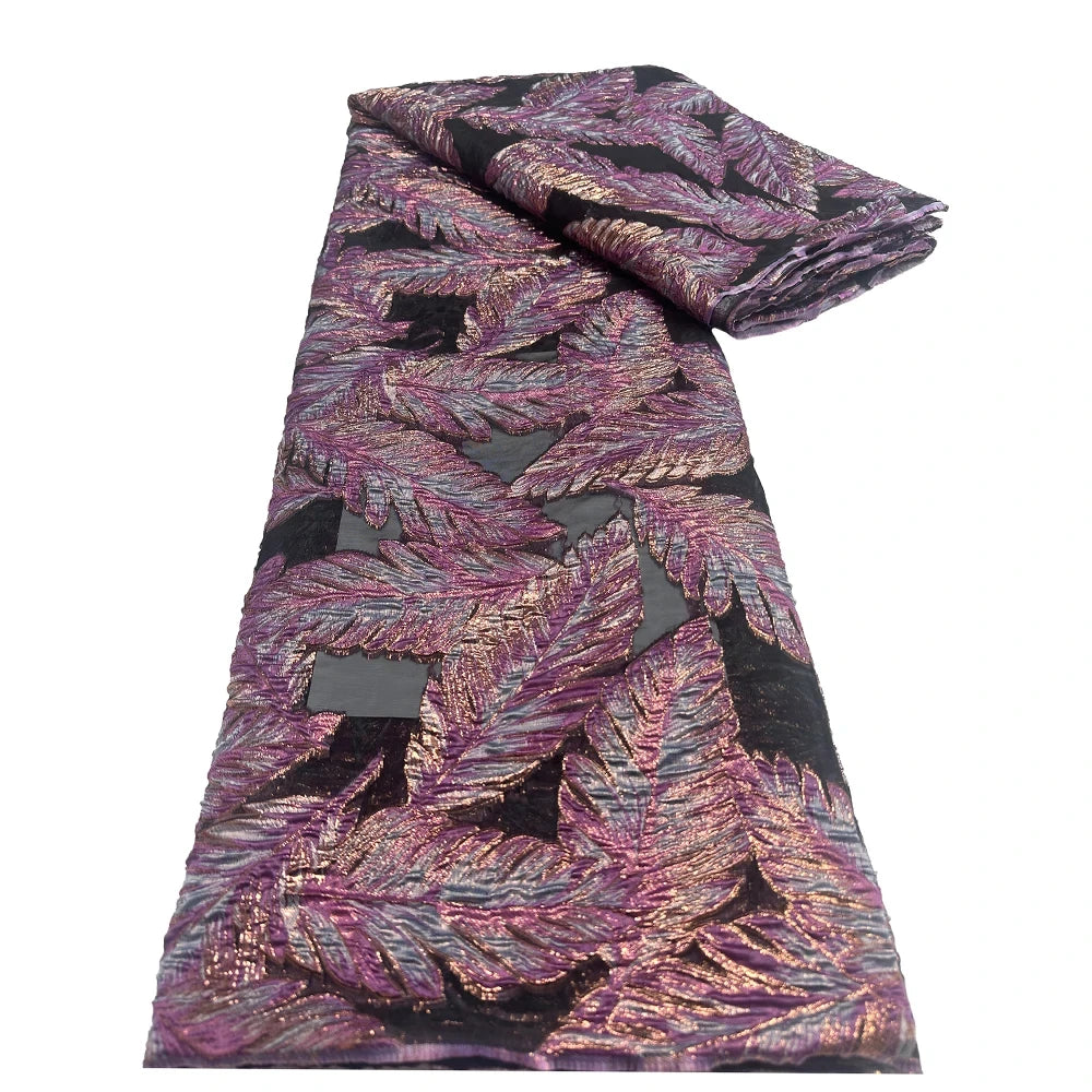 2025 African Brocade Lace Fabric – High-Quality Nigerian French Jacquard Embroidery for Dresses