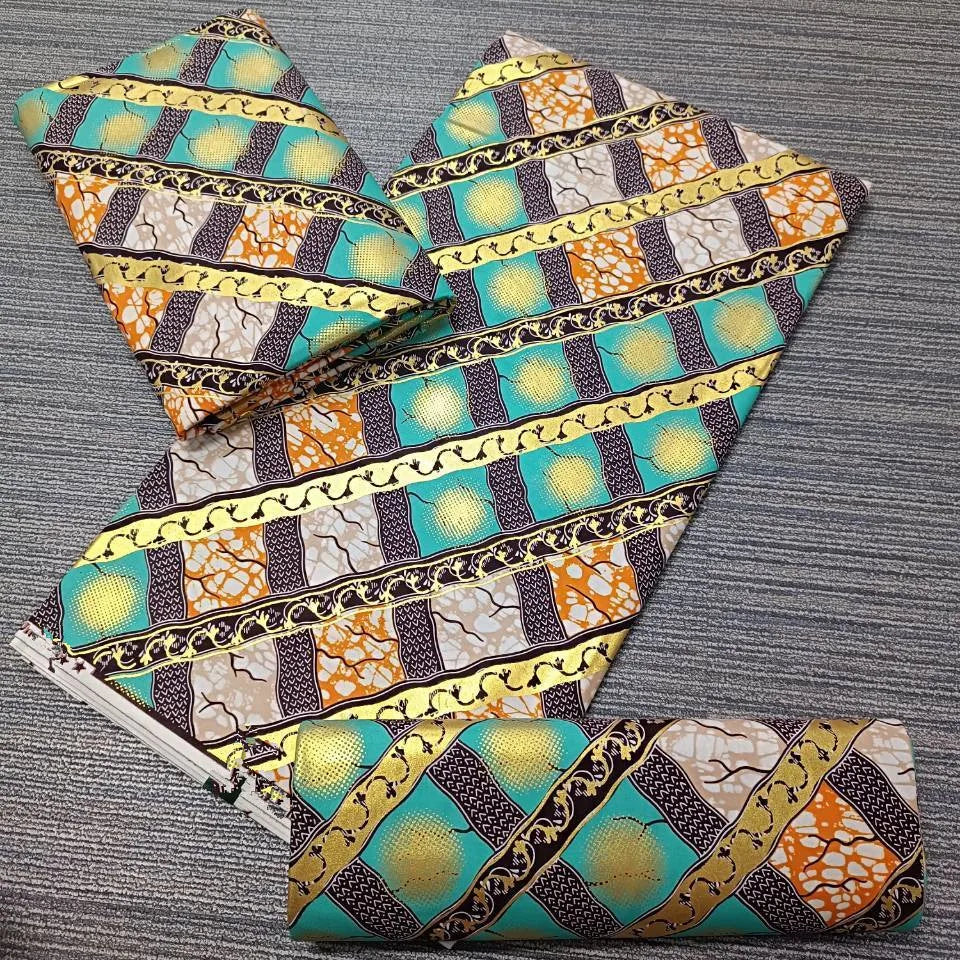 Premium African Ankara Wax Print Fabric – 6 Yards 100% Cotton Cire Finish