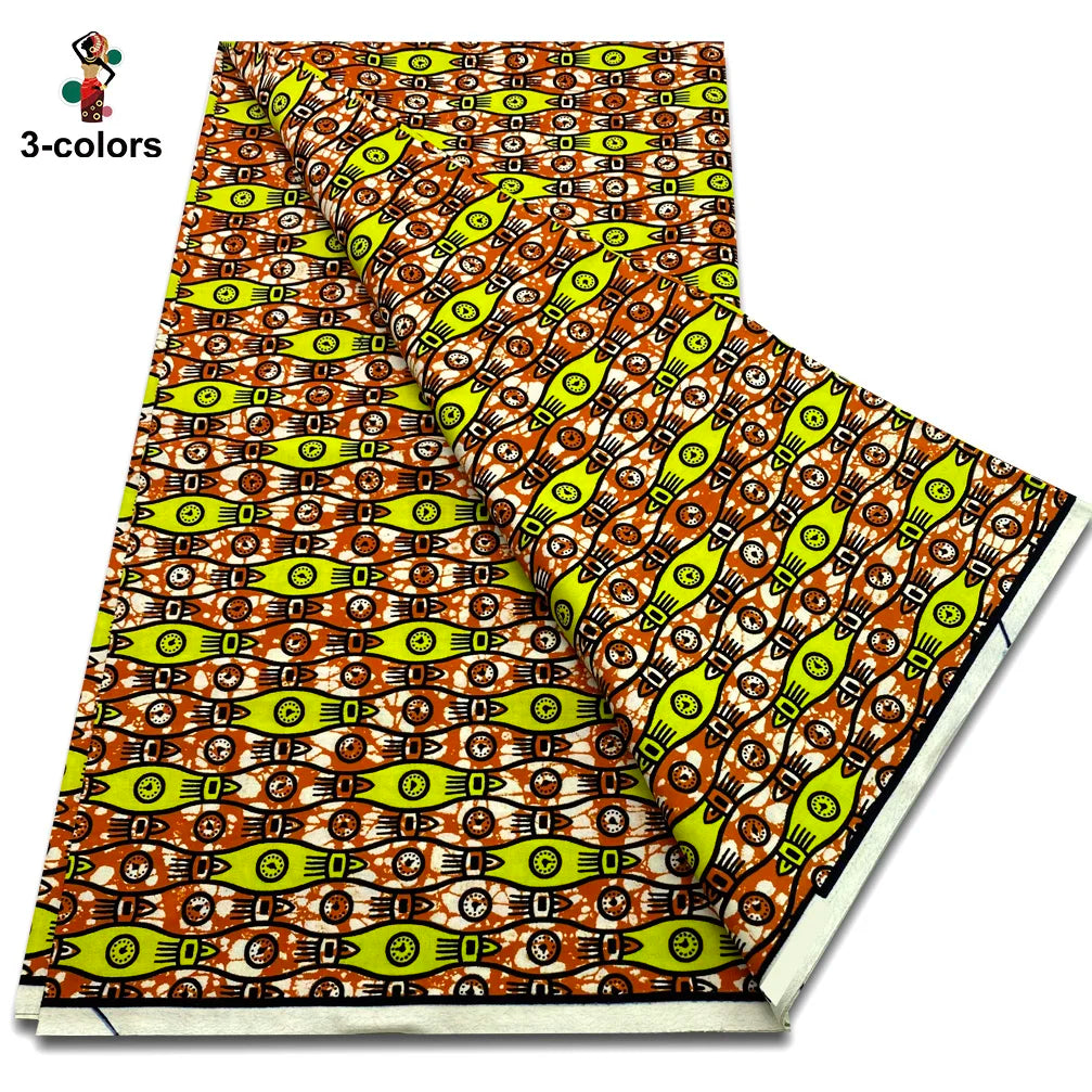 Premium Ankara Wax Print Fabric – 6 Yards of 100% Cotton (Veritable Real Dutch Pagne)