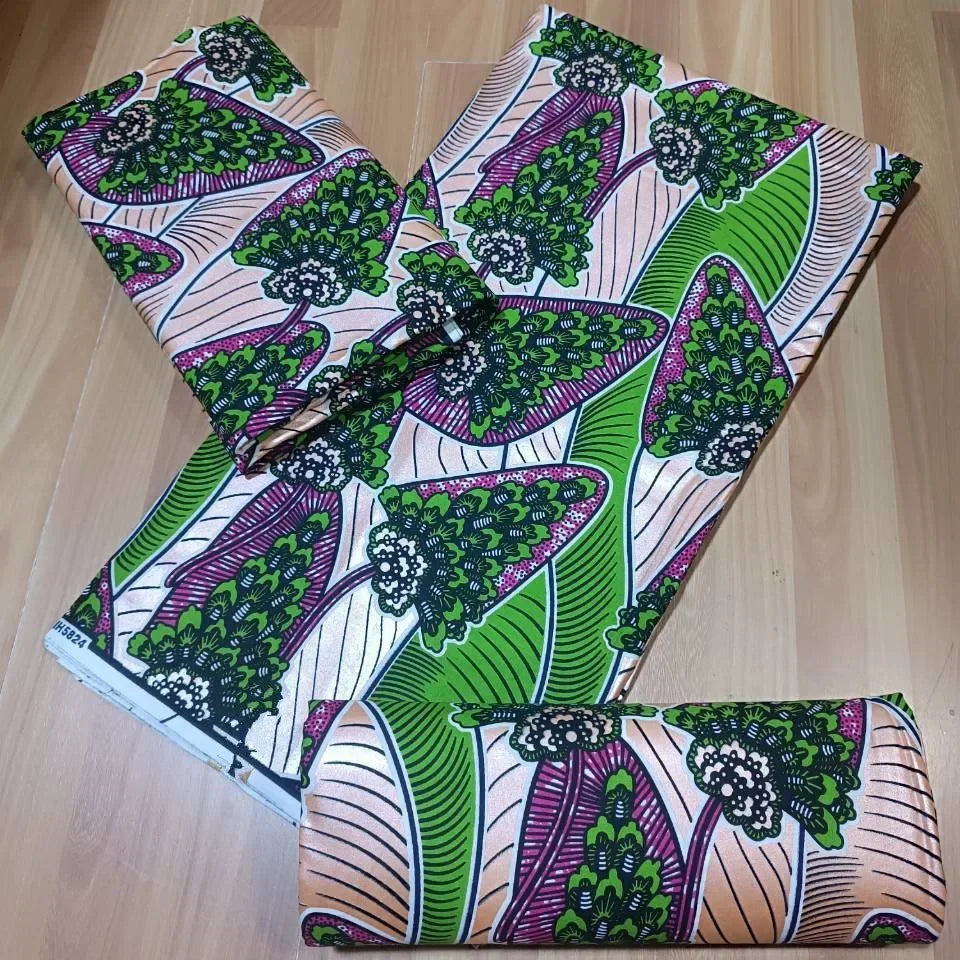 Premium African Ankara Wax Print Fabric – 6 Yards 100% Cotton Cire Finish