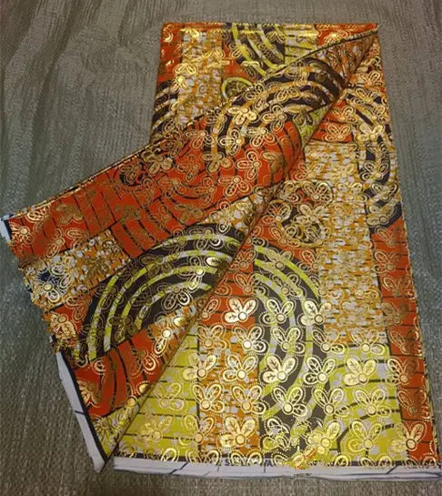 Premium 100% Cotton African Wax Print Fabric – 6 Yards Ankara Cloth for Dresses (Grand Sepur)