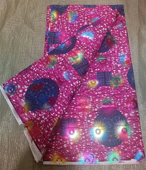 Premium 100% Cotton African Wax Print Fabric – 6 Yards Ankara Cloth for Dresses (Grand Sepur)