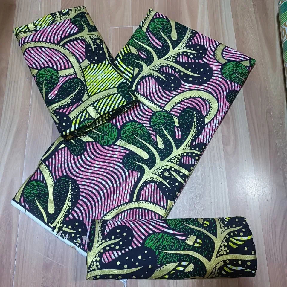 Premium African Ankara Wax Print Fabric – 6 Yards 100% Cotton Cire Finish