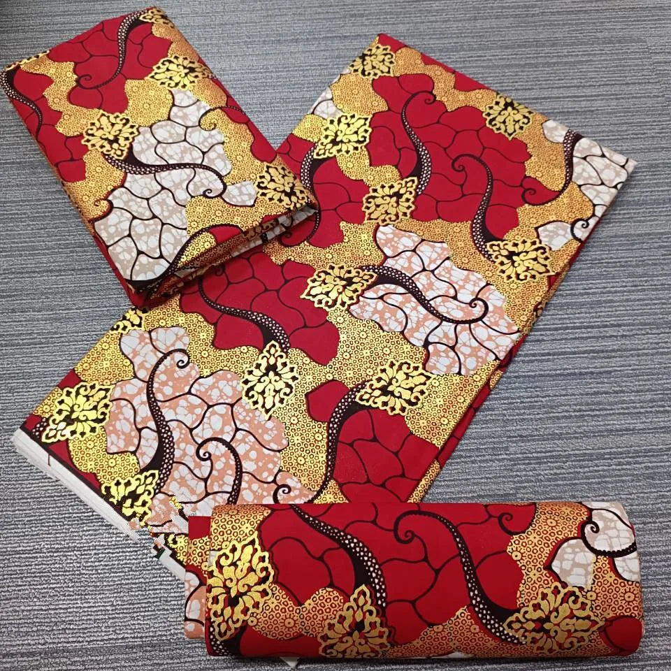 Premium 100% Cotton African Wax Print Fabric – 6 Yards Ankara Cloth for Dresses (Grand Sepur)