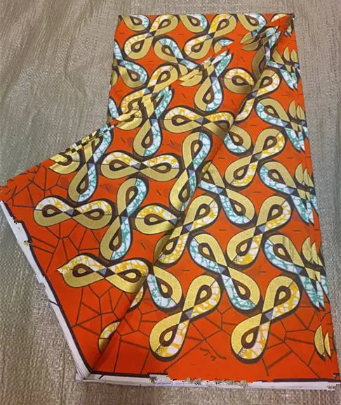 Premium 100% Cotton African Wax Print Fabric – 6 Yards Ankara Cloth for Dresses (Grand Sepur)